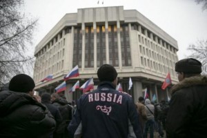 Pro-russia protest Crimea