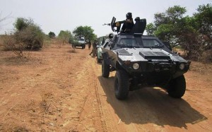Troops of 7 Division Nigerian Army advancing for the operation
