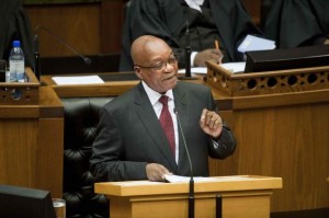 South Africa's President Jacob Zuma delivers his State of the Nation address at Parliament in Cape Town