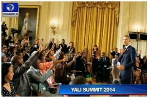 Barack Obama and YALI Fellows