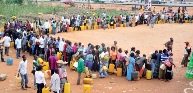 Kerosene queue.