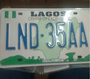 New plate number