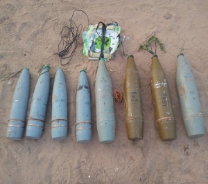 Primed Improvised Explosive Devices recovered from the vehicle