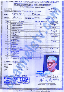 Buhari certificate