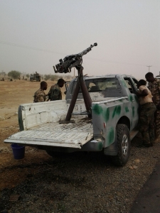 Terrorists vehicle mounted with Anti-Aircraft Gun  recovered