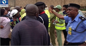 police at election polling unit