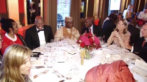 Channels 24 launch in London Chairman and Vice Chairman at table with guests