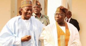 Goodluck Jonathan and Obasanjo At National Council of State Meeting