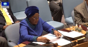 Joy Ogwu at the UN