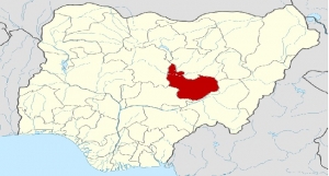 Plateau State on the map of Nigeria
