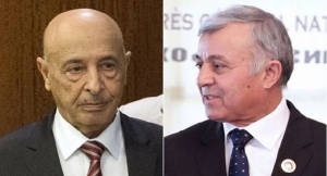 Libya's rival Parliament Leaders- Agila Salah and Nouri Abusahmen