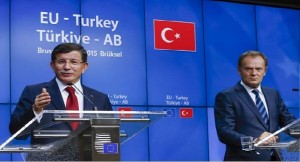 Migrant- Ahmet Davutoglu and Donald Tusk