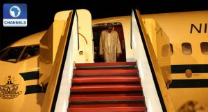 Buhari arrives, Muhammadu Buhari, UN General Assembly