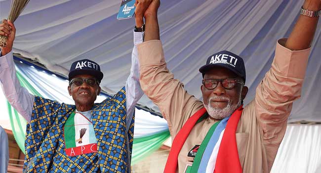 Buhari Says Akeredolu's Ondo Election Victory Was 'A Huge Win'