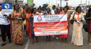 Female Activists Walk Against Gender Based Violence