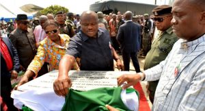 Wike Visits Ravaged Communities, Flags Of New Roads