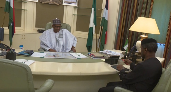 Buhari And Vice President, Yemi Osinbajo