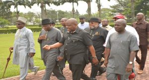 Former President, Goodluck Jonathan, Gov. of Rivers State, Nyesom Wike and other members of his cabinet