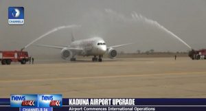 Ethiopian Airline lands At the Kaduna Airport 