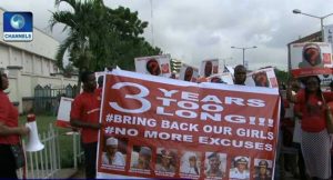 BBOG Continues March For Chibok Girls' Release In Abuja, Lagos