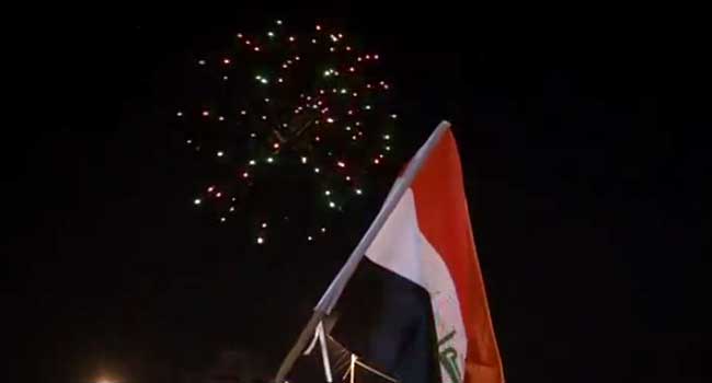 Iraqis Celebrate Victory Over Islamic State On Baghdad Streets