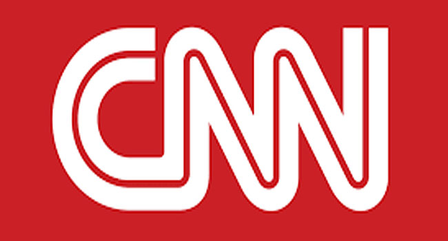A photo showing the CNN logo.