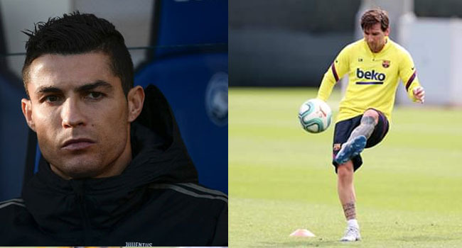 A file photo combination of Juventus star, Cristiano Ronaldo and Barcelona playmaker, Lionel Messi.
