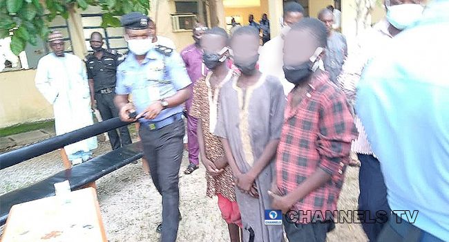 These teenage boys (pictured above) have been accused of gang rape and murder in Katsina.
