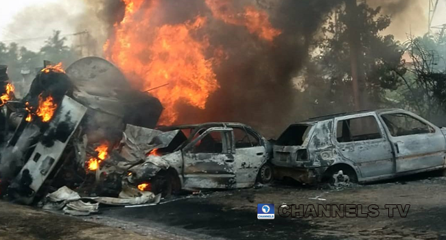 A fuel tanker exploded in Abeokuta on January 19, 2020.