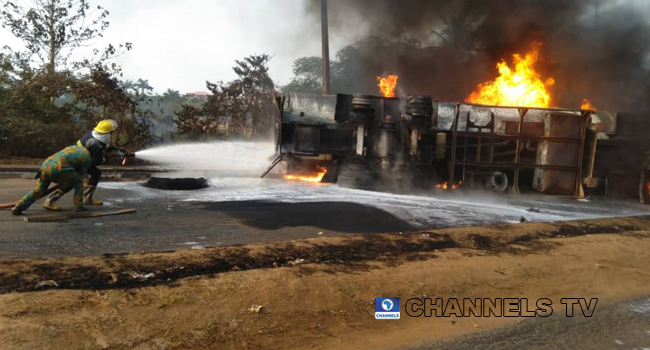 A fuel tanker exploded in Abeokuta on January 19, 2020.