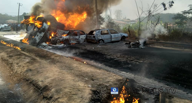 A fuel tanker exploded in Abeokuta on January 19, 2020.