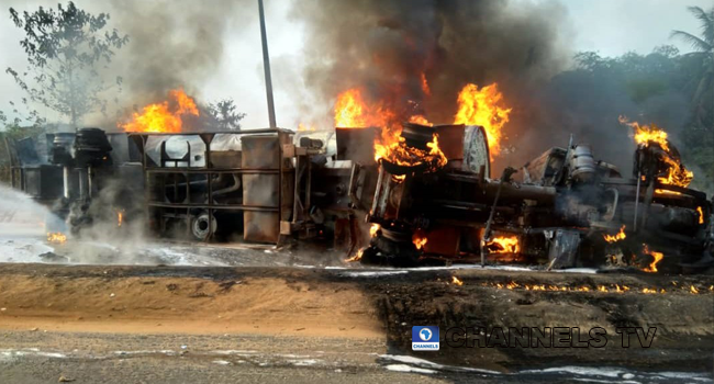 A fuel tanker exploded in Abeokuta on January 19, 2020.