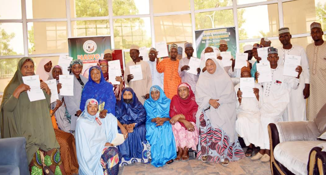 Miyetti Allah appointed political appointees in Zamfara State pose with the letters.