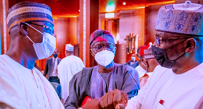 APC Governors met with President Muhammadu Buhari in Abuja on February 22, 2022. Bayo Omoboriowo/State House