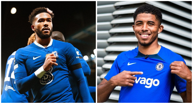 A photo combination of Reece James and Wesley Fofana.