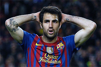 Fabregas frustrated over less playing time