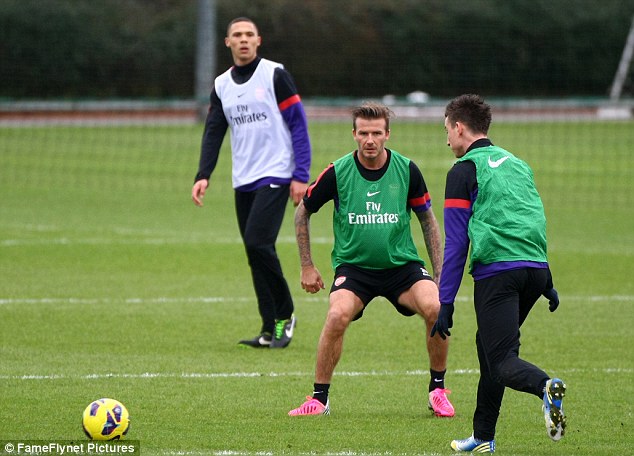 David Beckham Trains With Arsenal