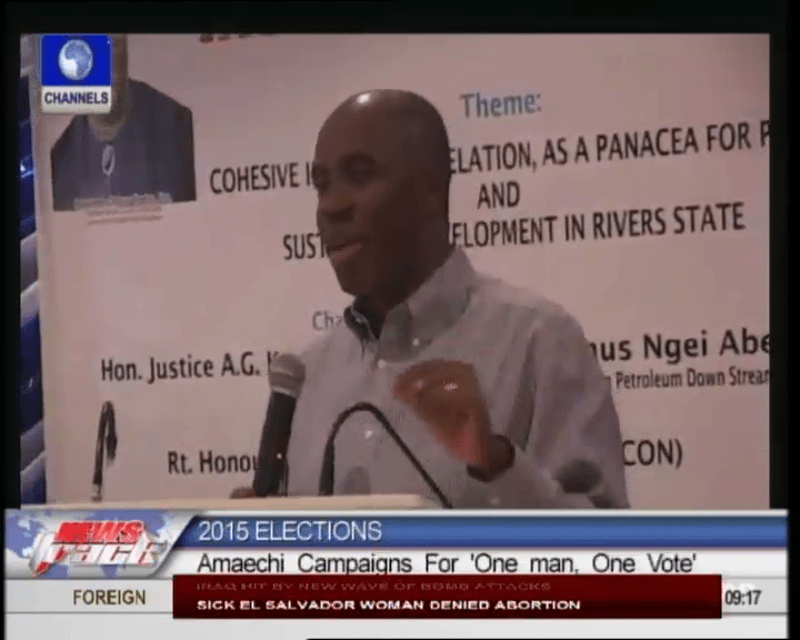 2015: Amaechi Rallies Political Parties In Rivers, Saying All Votes Must Count