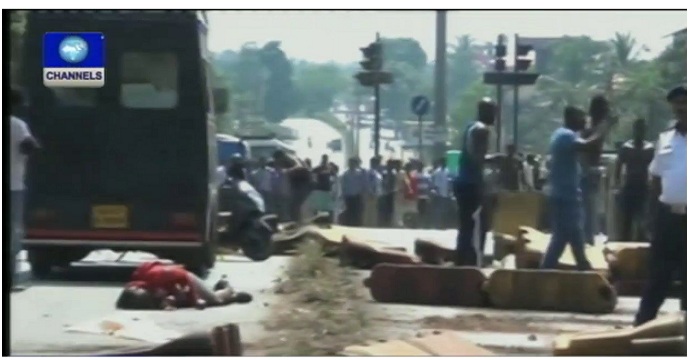 Nigerians In India Protesting.