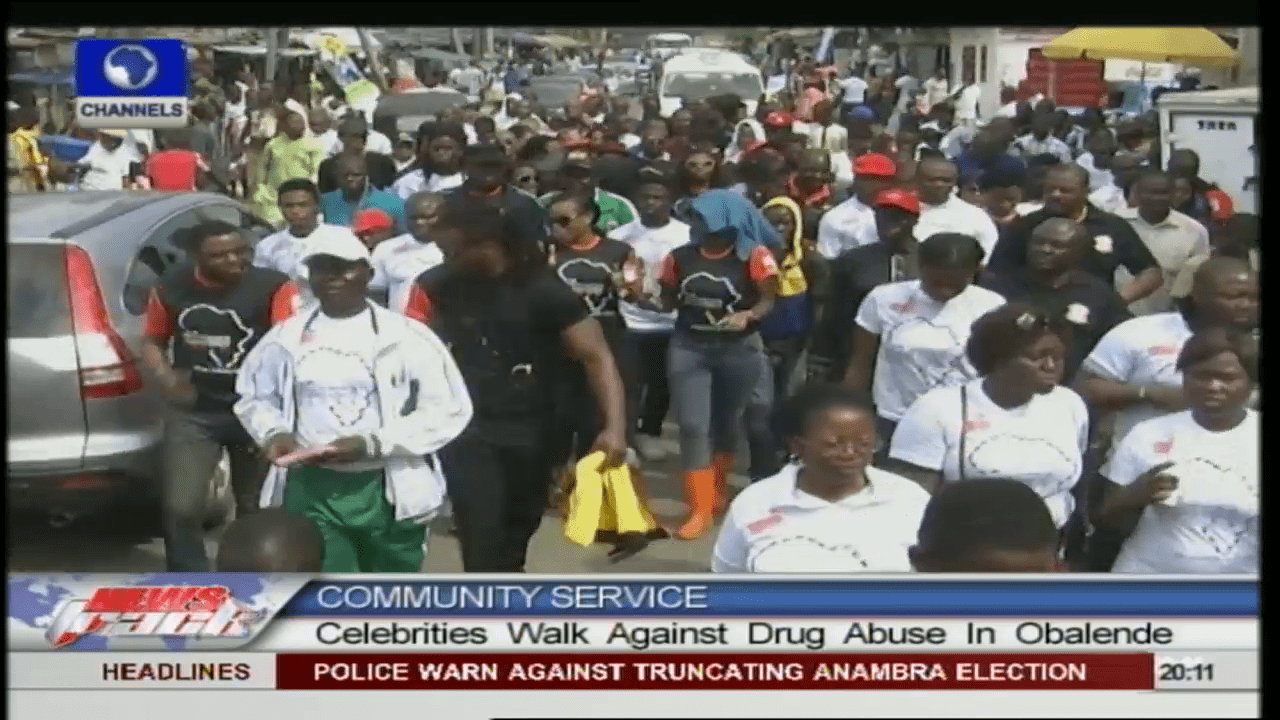 Celebrities March Against Use Of Illicit Substances