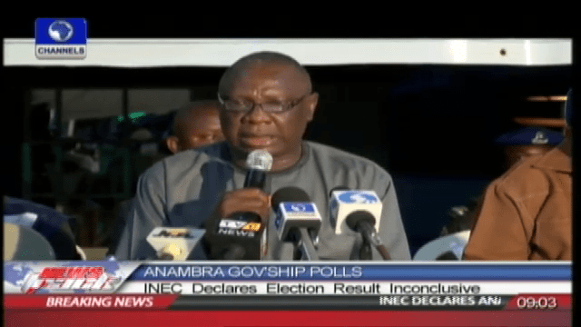 Anambra Election: INEC Declares Election Result Inconclusive