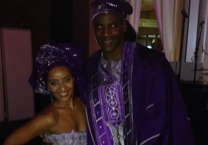 Former Nigerian-American NFL Player Adewale Ogunleye Weds Amira Baker