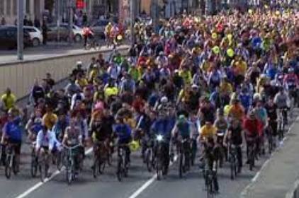 Cycling Parade Holds In Moscow
