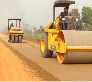 Road construction equipment.