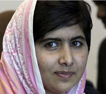 Malala Yousafzai, Nobel Peace prize winner 2014.