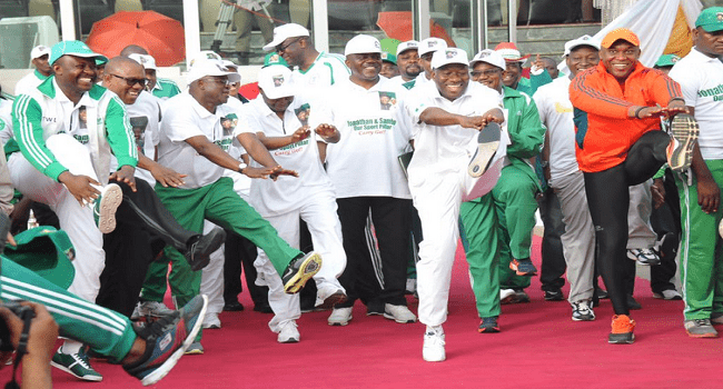 Jonathan Promises Special Funds For Sports If Re-elected