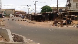 Deserted street in Ikorodu, Lagos