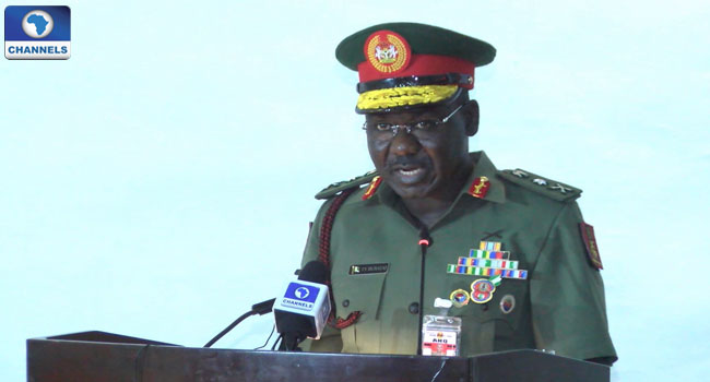 Army Chief Says Troops Have Contained Terrorism In Northeast