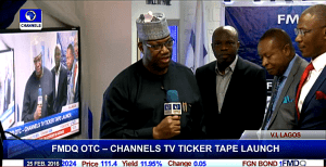 Executive Chairman/ CEO Channels Media Group, Mr. John Momoh giving a brief speech during the unveil