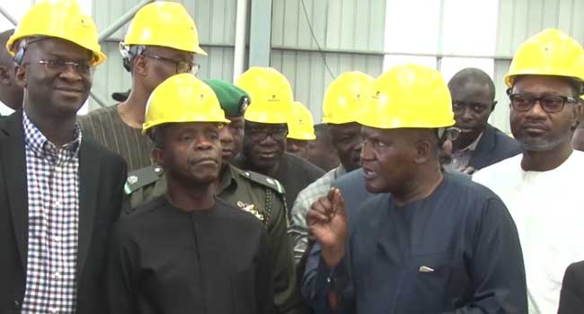 VP Osinbajo Inspects Dangote Refinery In Lagos